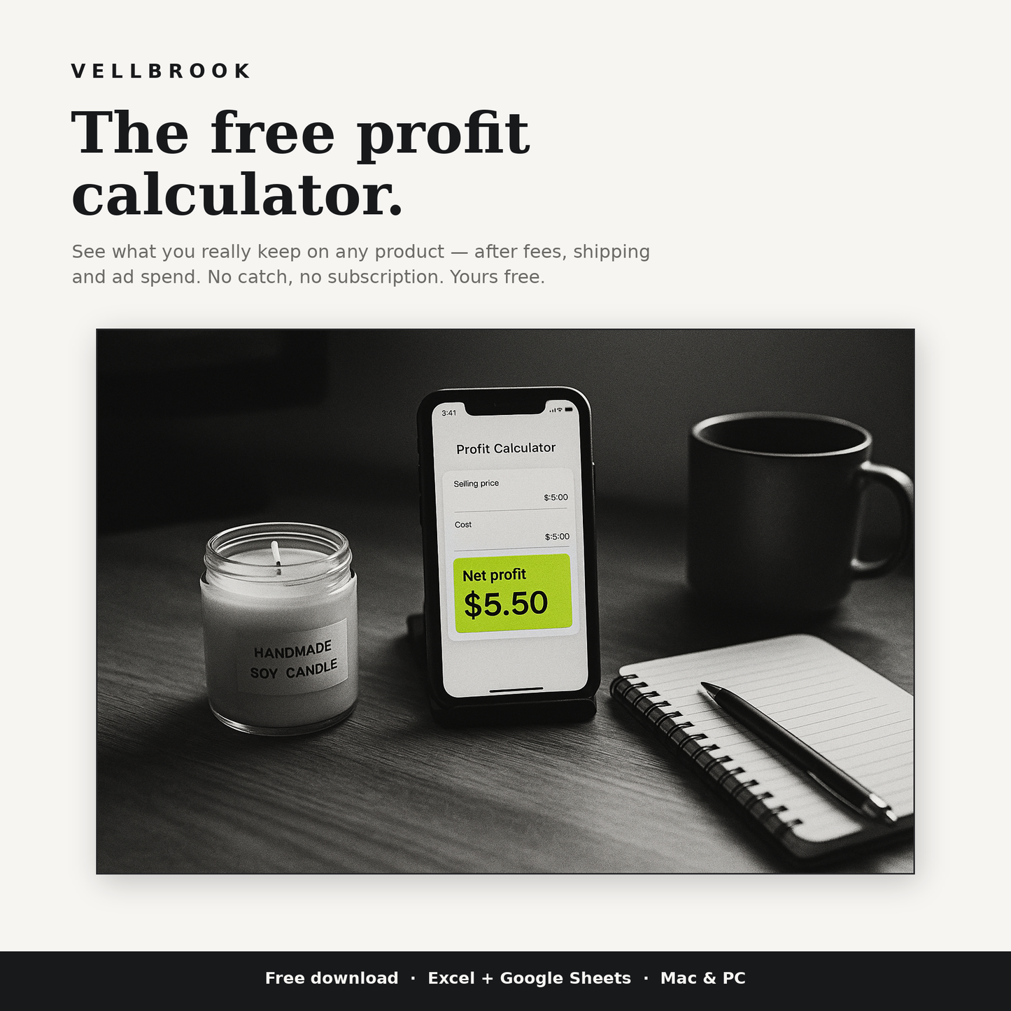 Free profit calculator — see what you really keep on any product