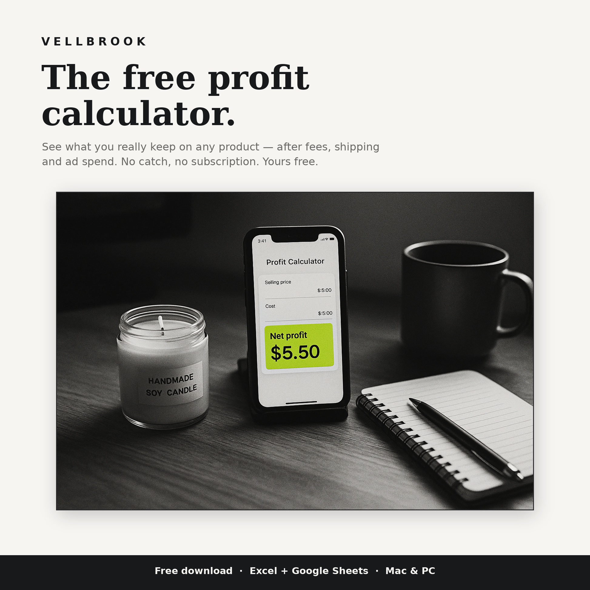 Free profit calculator — see what you really keep on any product